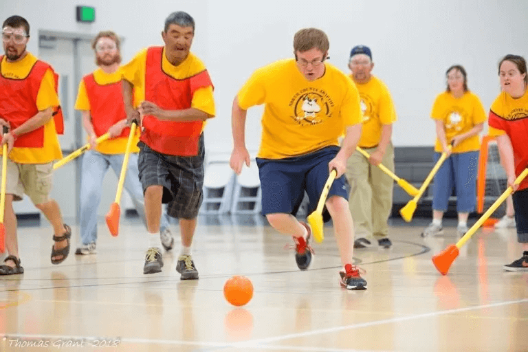 image of Broomball adaptive sports